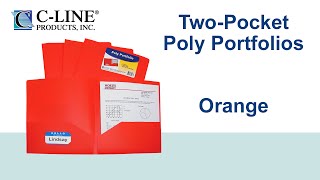 TwoPocket Heavyweight Poly Portfolio Folder Orange  CLine Products  33952 [upl. by Flip]