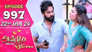 Anbe Vaa Serial  Episode 997  22nd Jan 2024  Virat  Shree Gopika  Saregama TV Shows Tamil [upl. by Crawley]