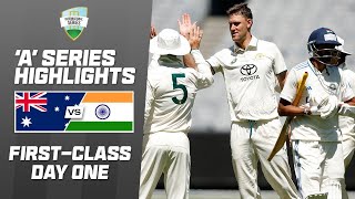 Australia A v India A  Firstclass match two  Day 1 [upl. by Ulani]