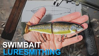 Swimbait Luresmithing  making a wooden trout fishing lure [upl. by Waugh173]