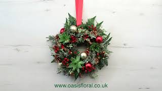 OASIS® Home amp Hobby How to Autumn  Winter Floral Wreath [upl. by Meeka]