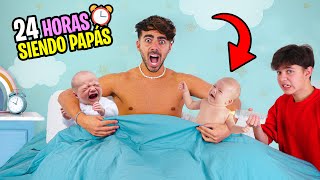 24 HORAS SIENDO PAPAS DE BEBES 👶 [upl. by Hadleigh]