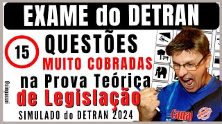 Simulado do DETRAN 2024 Questões da Prova teórica do DETRAN Exame legislação de trânsito [upl. by Nortad]