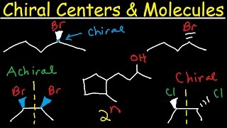 Chiral vs Achiral Molecules  Chirality Carbon Centers Stereoisomers Enantiomers amp Meso Compounds [upl. by Nwahsit]