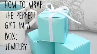 How to wrap a box presentEasy and simple jewelry gift wrap DIY hack [upl. by Kamin563]