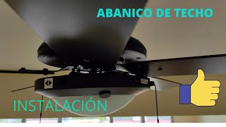 Instalación de abanico de techo Designers [upl. by Yelssew]