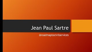 Jean Paul Sartre existentialism existence preceeds essence [upl. by Ayenet]