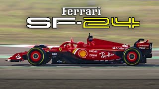 First Laps for the NEW Ferrari SF24 with Charles Leclerc amp Carlos Sainz [upl. by Anicnarf999]