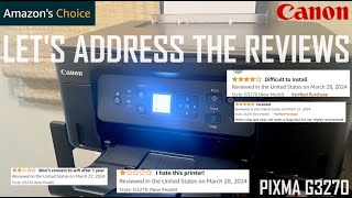 Canon Pixma G3270 Wireless Inkjet Printer Quick Review Setup Installation Canon Printer [upl. by Vaish]