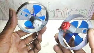 motor se fan kaise banaen  How to make a dc fan  Bk Technical [upl. by Atikkin]