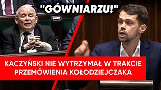 Kaczyński nie wytrzymał szarży Kołodziejczaka quotGówniarzuquot [upl. by Ramad968]