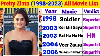 Preity Zinta All Movie list  19982023 All Movie list Preity Zinta flop and hit All Movie list [upl. by Annola]