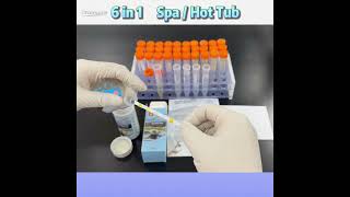 spa hot tub test strips 6 in 1 Hardness Total alkalinity Cyanuric Acid Total Chlorine PH etc [upl. by Aevin514]