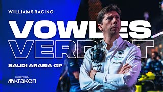 The Vowles Verdict  Saudi Arabia GP  Williams Racing [upl. by Marquita255]