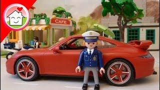 Playmobil Polizeifilm Kommissar Overbeck Der verschwundene Porsche  Familie Hauser [upl. by Eiboh]