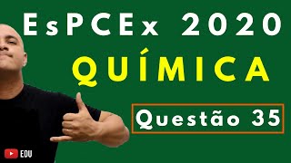 Questão Comentada  EsPCEx 2020  Tema ESTEQUIOMETRIA POLARIDADE E DISTRIBUIÇÃO ELETRÔNICA [upl. by Suoinuj]