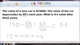 GCSE maths depreciation [upl. by Rachael]