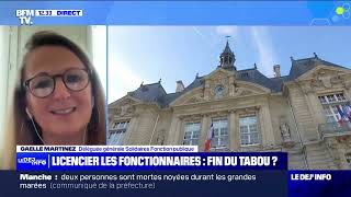 Licencier les fonctionnaires  fin du tabou  intervention de Solidaires sur BFM TV [upl. by Nayrda]