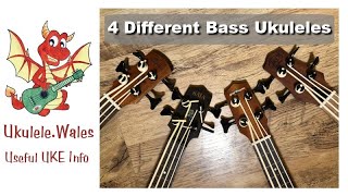 Bass Ukuleles  Comparison Of Four Bass Ukes Including Kala UBass [upl. by Win]