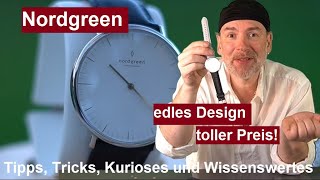 ✅Nordgreen HerrenDamenUnisex Armbanduhr Native weißsilber skandinavische Designer Herrenuhr Watch [upl. by Winters]