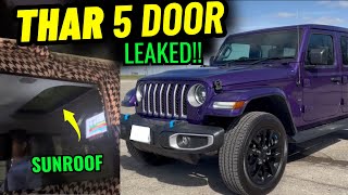 New Mahindra 5 door thar Fully Leaked😱 thar 5 door interior features price [upl. by Aibara]