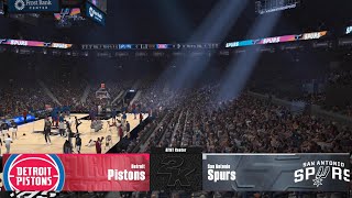 NBA 2K24Eras Sim2021 NBA Finals Game 63 Detroit Pistons at 6 San Antonio Spurs CPU vs CPU [upl. by Anihsit]