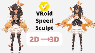 【Vroid Studio】Vroid speed sculpt Vtuber model  vtuber 【Moe Bun】speedsculpt Vroid Studio [upl. by Jerz]