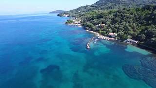 Moraitika  Messonghi and arounds from the air by drone 4K [upl. by Arrim]