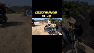 Reaction my brother 👀🏍️😇 biker rider race hyperride riderdeaf subscribe Tvsapache shorts [upl. by Stubbs66]