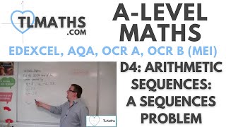 ALevel Maths D405 Arithmetic Sequences A Sequences Problem [upl. by Pepper787]