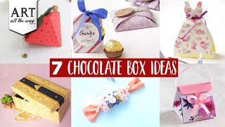 7 Chocolate Box Ideas  DIY Gift Box  Homemade Crafts [upl. by Yzzo465]