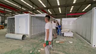 expandable container house opens and collapses internal and external displays [upl. by Alatea]