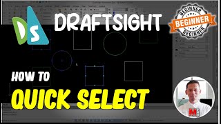 Draftsight How To Quick Select [upl. by Notnyw3]