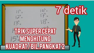 Trik Cepat Menghitung Bilangan Pangkat Dua  Kuadrat  Kuadrat Khusus 1119 [upl. by Yeruoc]