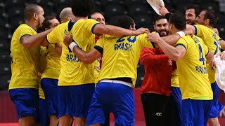 Brasil segue vivo no handebol masculino  AFP [upl. by Llerref]