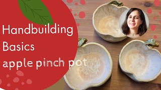 How to pinch an apple shaped bowl with clay [upl. by Emie]