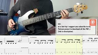 Linkin Park  In the end BASS COVER  PLAY ALONG TAB  SCORE PDF [upl. by Golliner]