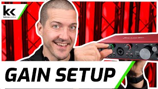 How To Setup Gain on Focusrite Scarlett 2i2 [upl. by Prakash935]