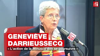 Geneviève Darrieussecq «Laction de la Minusca doit se poursuivre» [upl. by Tesler]