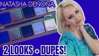 NEW NATASHA DENONA MINI TRIOCHROME PALETTE REVIEW  DUPES  2 LOOKS TUTORIAL [upl. by Annaujat]