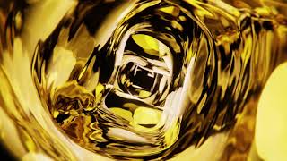 4K Animation Golden metallic liquid flowing in weightlessness Infinitely looped animation [upl. by Mair]