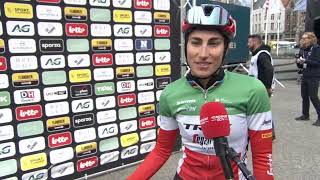 Elisa Balsamo  Interview at the start  Classic BruggeDe Panne 2023 [upl. by Hodess]