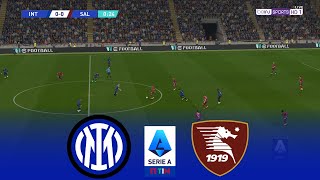 INTER vs SALERNITANA  Serie A TIM 20232024  16 February 2024  Full Match  PES Gameplay [upl. by Coveney683]