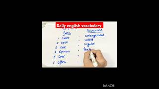 Basic vs advanced englishenglishtrendingshortenglish [upl. by Esidnak]