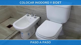 Como instalar inodoro y bidet en un baño [upl. by Kehr512]