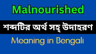 Malnourished Meaning in Bengali Malnourished Mane ki Malnourished Explain in Bengali [upl. by Acceb406]