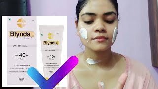 Blynds Emulgel SPF 40 PA  CW 374nm  Review  Application [upl. by Janka]