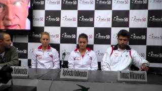 Agnieszka Radwanskas Shortest press conference ever  FedCup 2013 in Israel [upl. by Reynold]