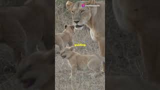 Lion Cubs Feeding Time cute lions mom tiktok shorts viral love [upl. by Alwin565]