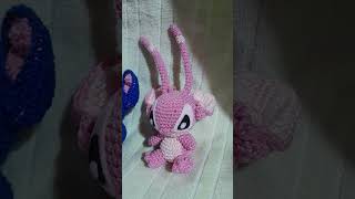 Stitch amigurumi azul e rosa viciadaemcroche stitch liloystitch [upl. by Sigismondo]